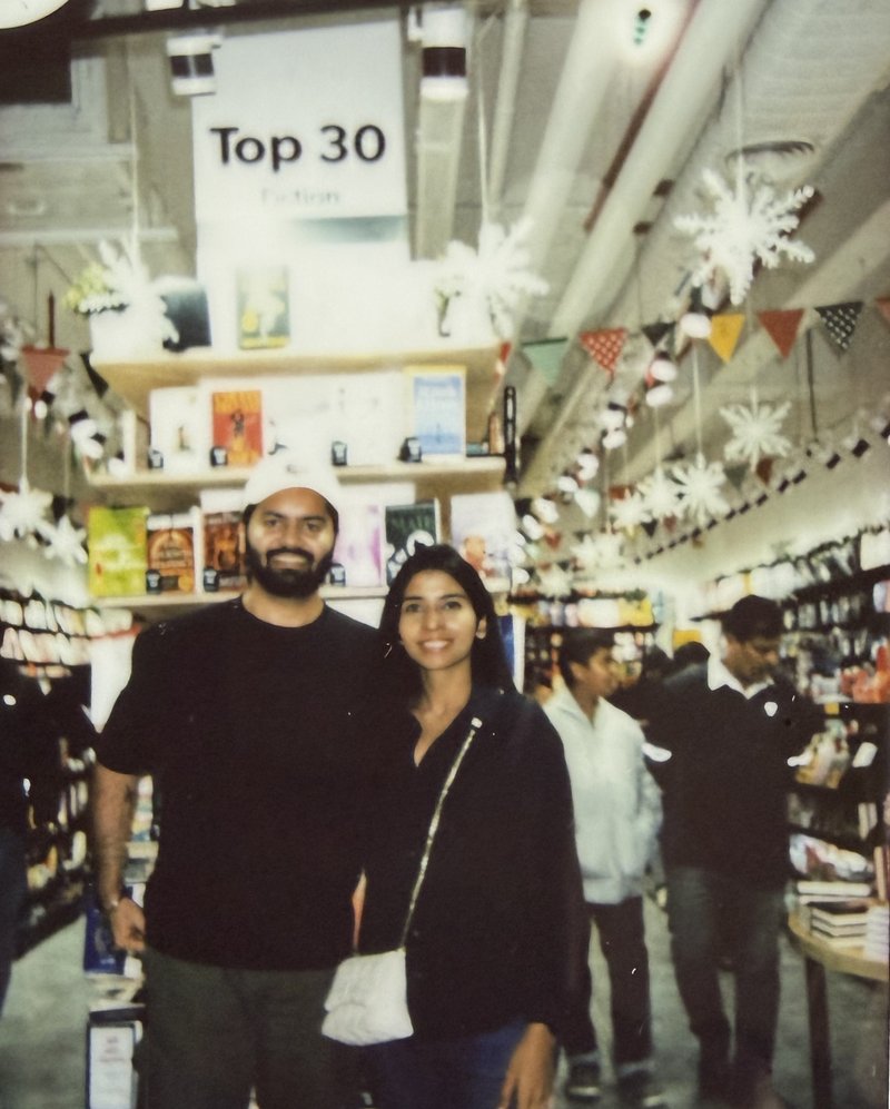 A bookstore date on instax film