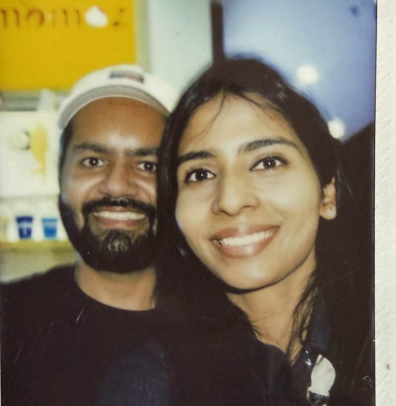 Early days, an instax of the two of us